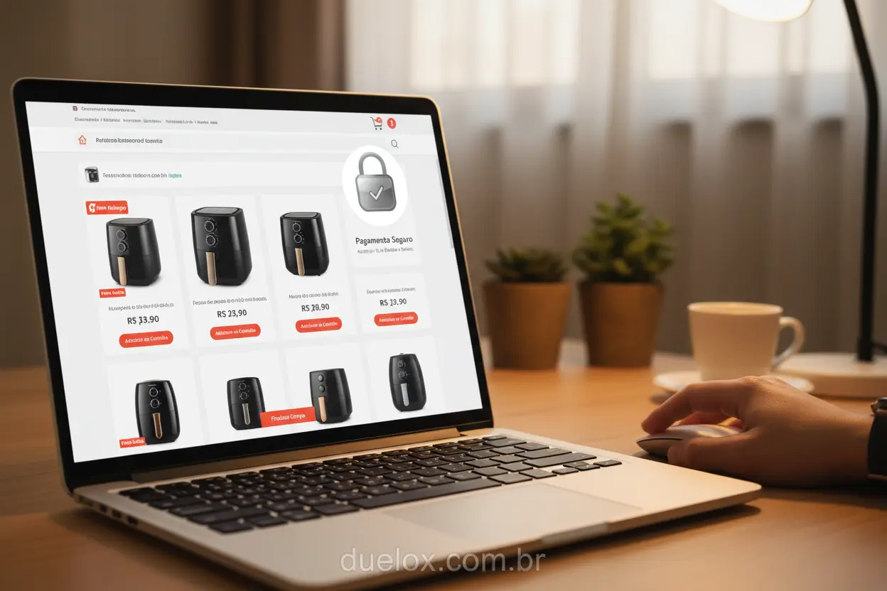 Evitar erros na compra de air fryer online com segurança.