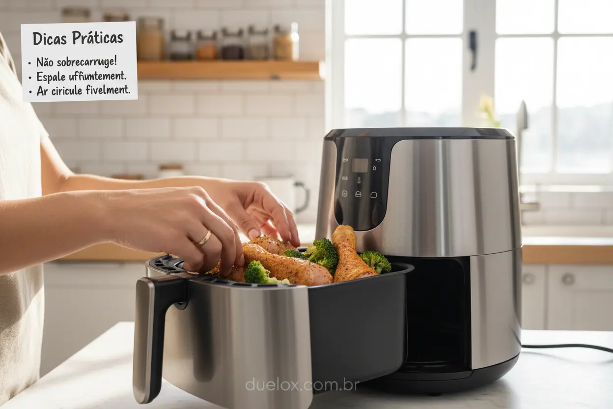 Dicas para economizar na air fryer com uso inteligente.