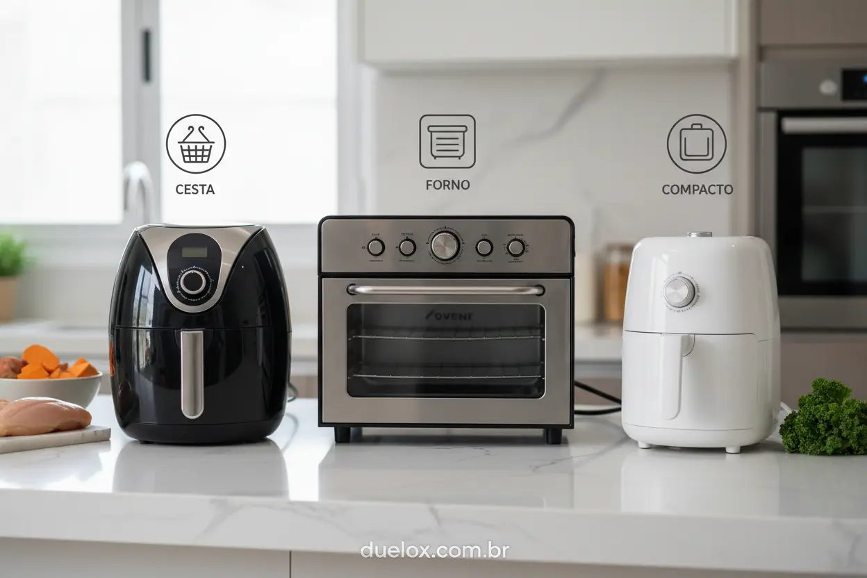 Comparativo de tipos de air fryer