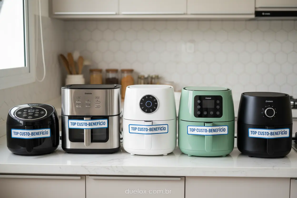 Comparativo de air fryers custo-benefício