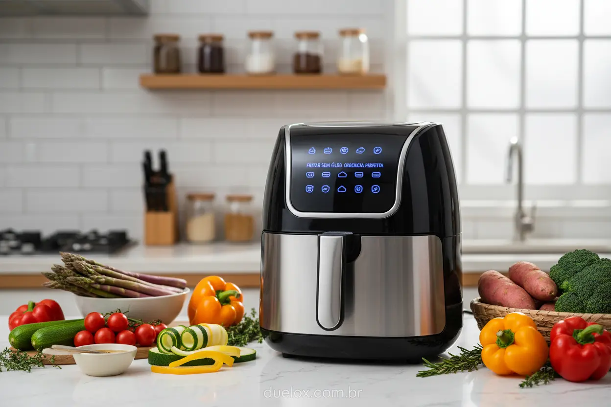 Air fryer de alta qualidade e durável em uma cozinha moderna