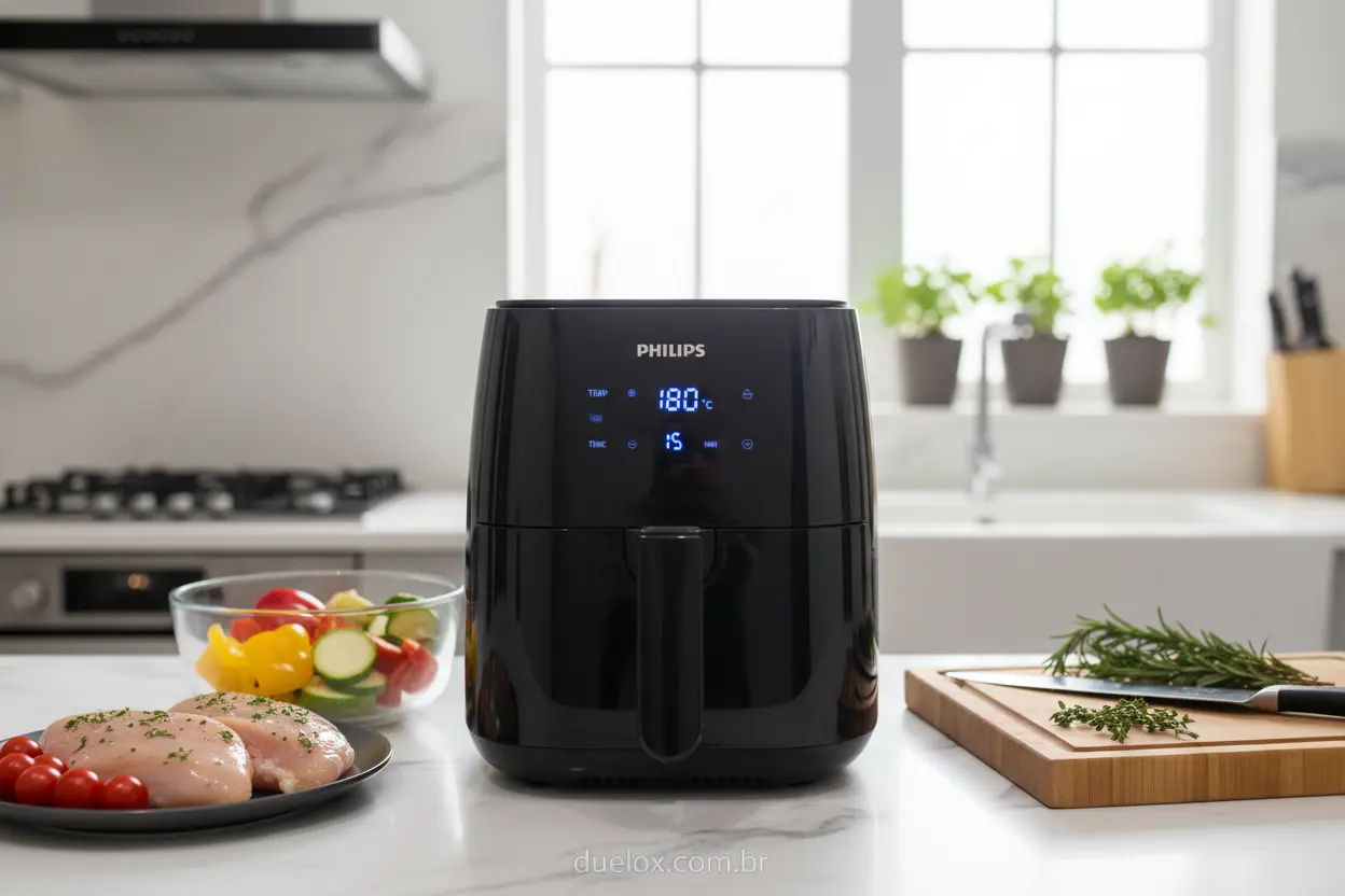 Air Fryer Philips Walita na bancada da cozinha