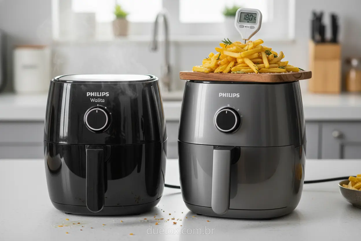 Comparação entre air fryer Philips Walita e concorrentes